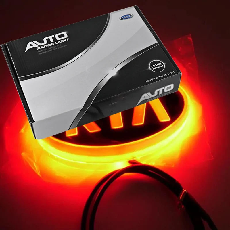 

Shenlao 13x6.5cm 4D led car light for Kia Rio K2 Sportage Ceed Soul Sorento Optima Forte Cerato Carens Picanto 4D Emblem Light
