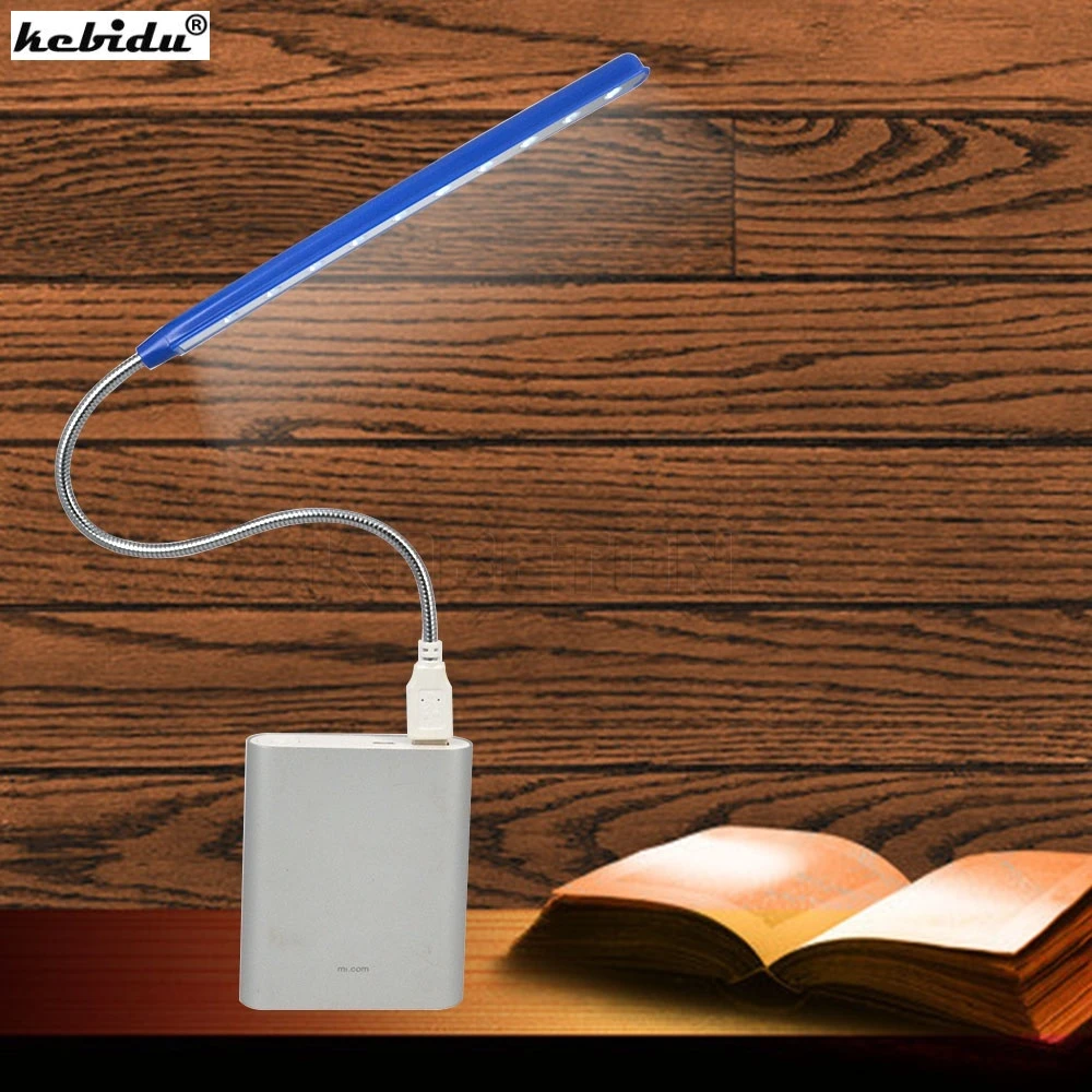 

kebidu Fashion Mini Flexible 10 LEDs USB Light Computer reading Lamp for Notebook Laptop Computer Desktop PC Keyboard Wholesale