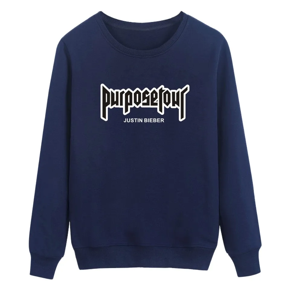 Justin Bieber Purpose Tour Capless Sweatshirt Men Hip Hop Fashion 4 Color Funny Hoodie Women Winter Long Casual XXS-4XL Clothes
