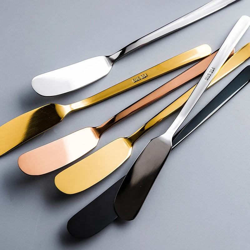 

MDZF Stainless Steel Butter Knife Cheese Dessert Jam Spreaders Ice Cream Scrape Knifes Utensil Breakfast Tool