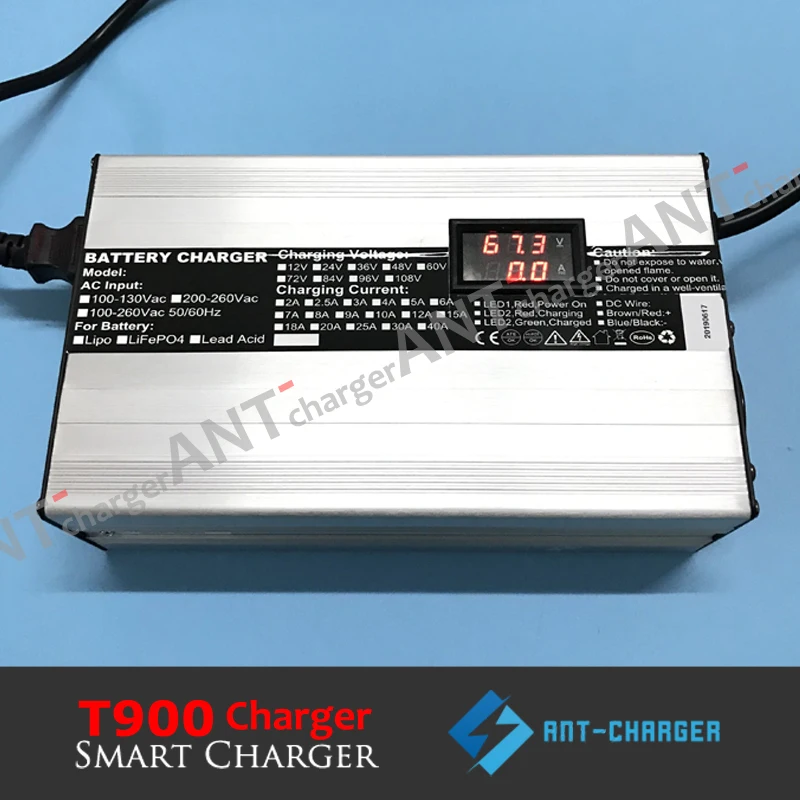 Customized 900W 10.95V 40A 3s LiFePO4 LFP LFE LiFe Battery Pack Smart Charger with Display (4)