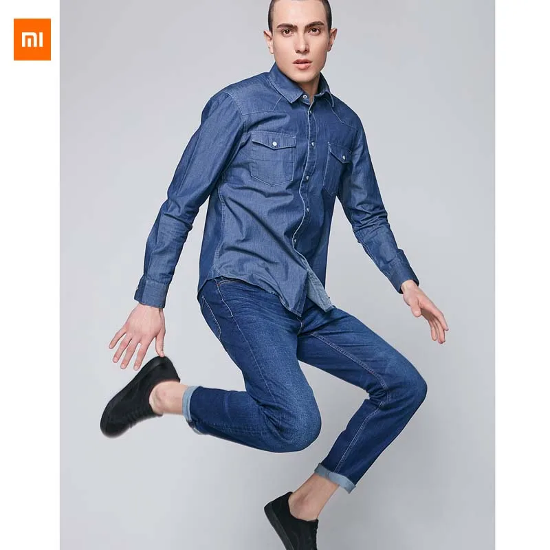 Мужские джинсы Xiaomi MIjia Youpin CottonSmith, энергетический тренд, 2 цвета, зауженные, для окружающей среды, для мужчин, дружественные к стирке, натуральный цвет