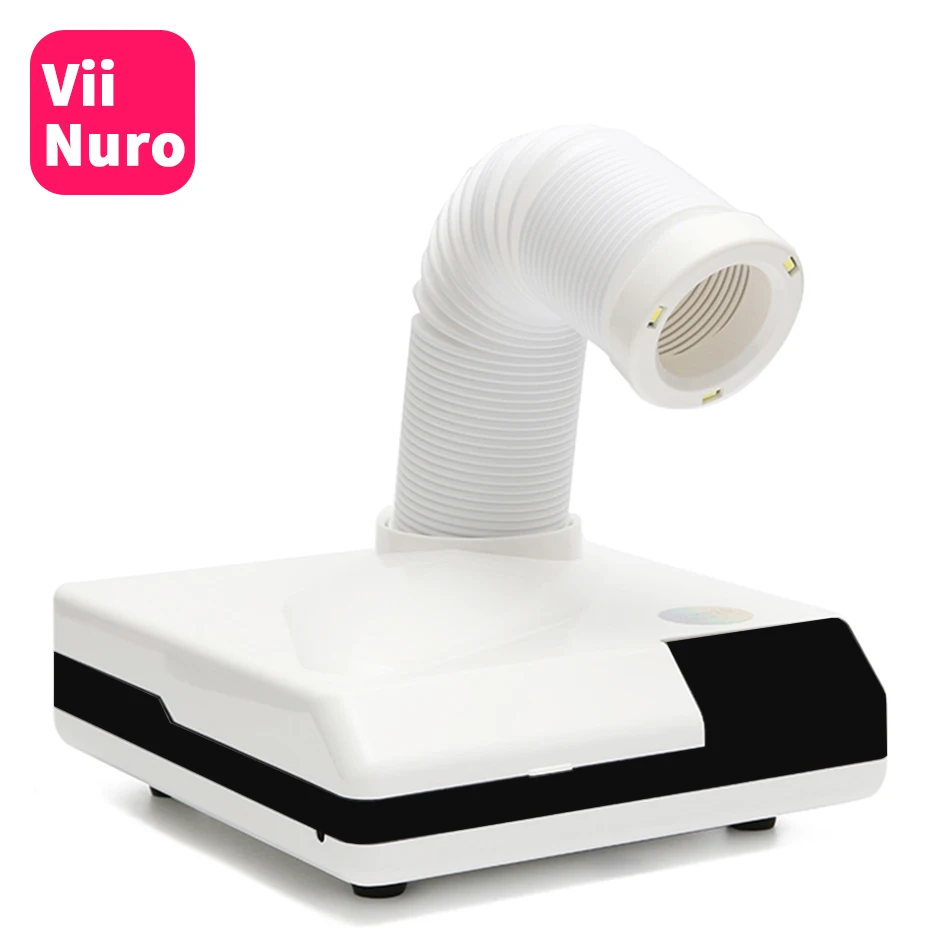 Профессиональный пылесос ViiNuro для дизайна ногтей мощностью 60 Вт, мощный пылесборник для ногтей, аппарат для маникюра, вентилятор для удаления пыли