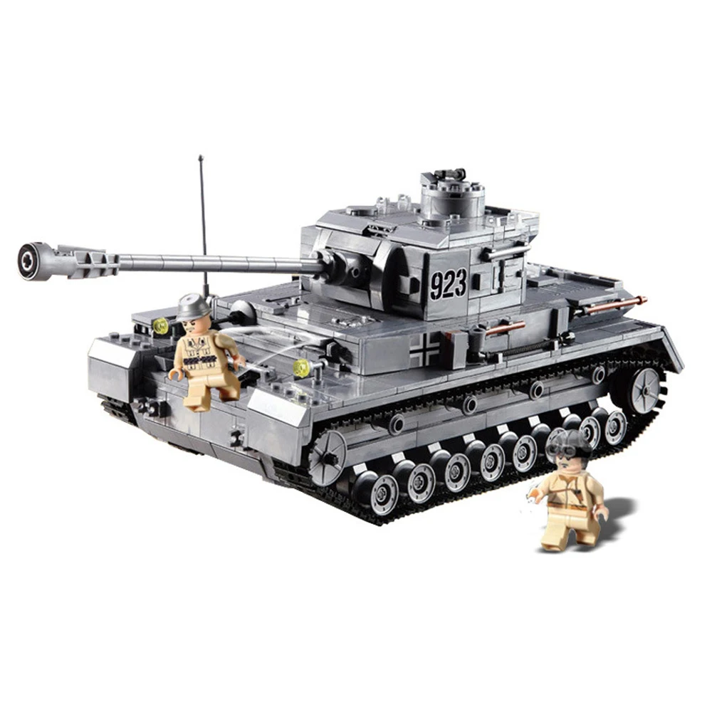 Kazi 82010 Танк игрушка строительные блоки немецкий военный танк Кирпичи мальчик