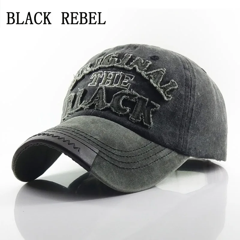 Black Rebel Men's Baseball Cap Women Snapback Hats For Men Bone