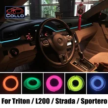 9 М Набор EL Провода Для Mitsubishi Triton/L200/Strada/Sportero/Hunter/Гибкий Неон Холодный Свет/Консоли Декоративные газа