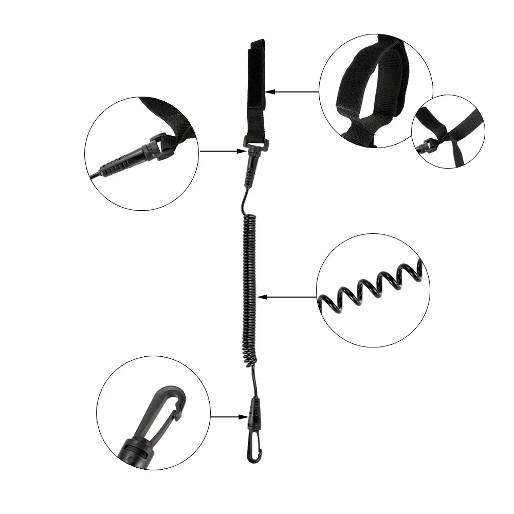 1 шт. Спиральный Весло эластичный поводок каяк каноэ Страховочная привязь для удочки аксессуары для байдарки стрейч до 1,9 м аксессуары для