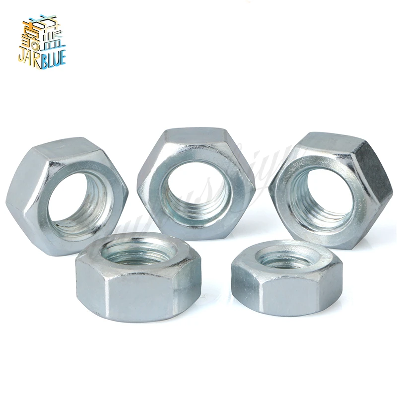 

40PCS Cheap White Zinc 4.8 Hex Nuts Hex Nuts [complete specifications M6 GB52