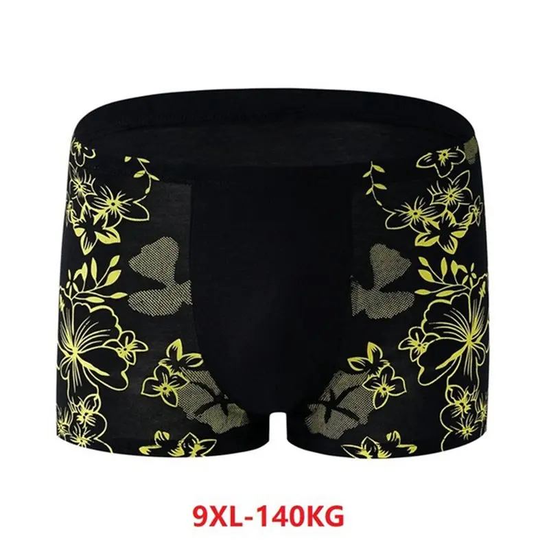 

Men Summer Plus Size Boxer 9XL Flower Underwear Cotton Modal Print Cheap Elasticity Large Size 7XL 8XL Breathable Boxer Short