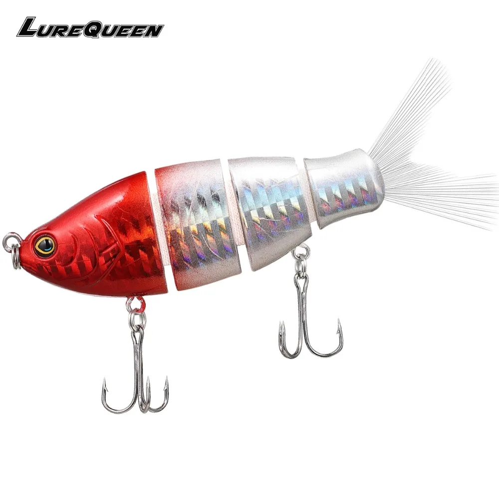 12cm 17g Fishing Lure Germany Classic 4 Segments Wobblers Soft Hairy