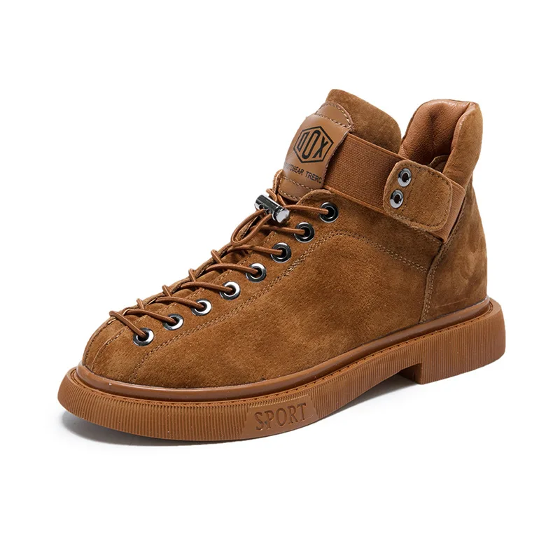 

2018 autumn new Korean version of the round head with a non-slip female low tube fashion buckle female boots brwon 1119