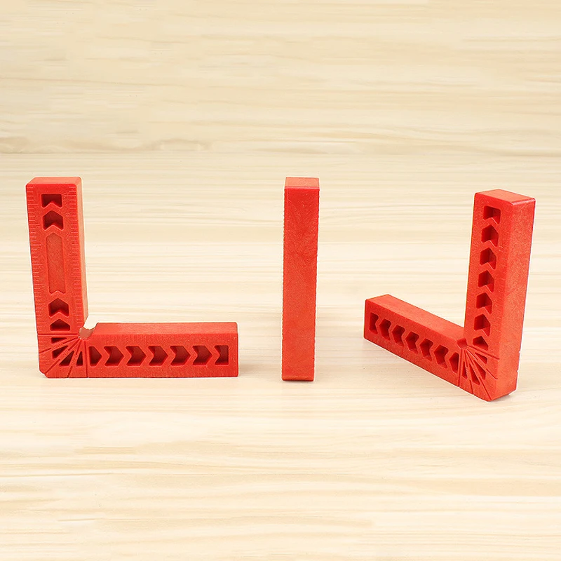 DWZ 4Pcs 90 Degree Plastic L Shape Corner Clamping Square Right Angle Clamps Ruler