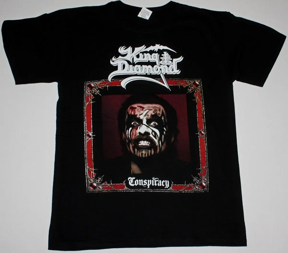 

KING DIAMOND CONSPIRACY BLACK T SHIRT MERCYFUL FATE PORTRAIT HEAVY METAL