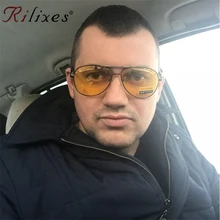RILIXES, ночное видение, хамелеон, солнцезащитные очки, мужские, поляризационные, для вождения, солнцезащитные очки, полеты, фотохромные очки, водительские защитные очки