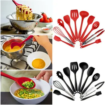 

Silicone Spatula Kitchen Utensil 10Design Cooking Baking Cake Icing Mixing Tools