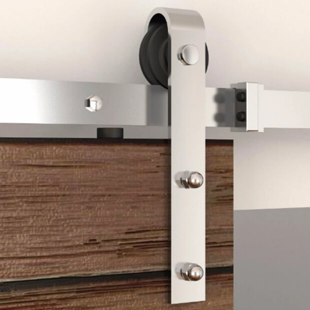 DIY 6.6' Antique Sliding Barn Door Hardware Wood Doors Stainless Steel Set Kit DIY 6.6' Antique Sliding Barn Door Hardware Wood Doors Stainless Steel Set Kit