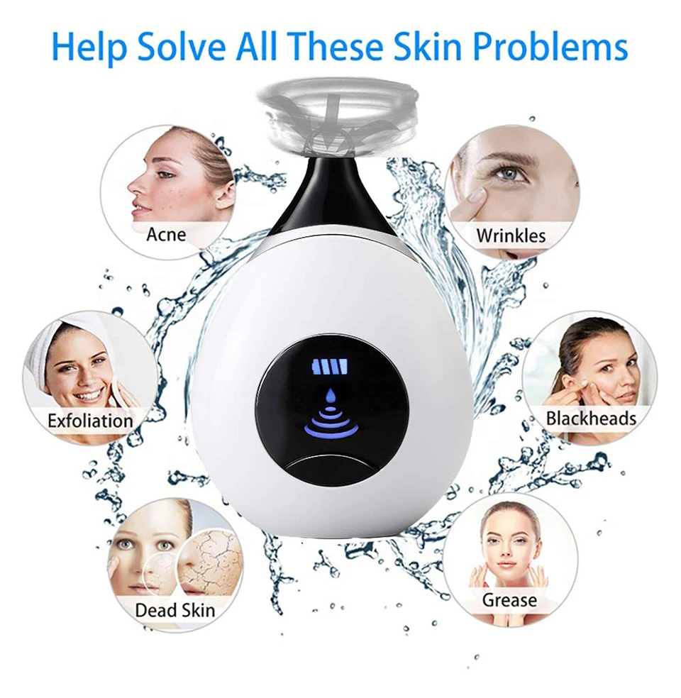 Vácuo dos Poros Ferramenta de Limpeza Máquina de Sucção a Vácuo Noily Cravo Remover Acne Pimple Remoção Rosto Facial Dermoabrasão Diamante 8 Noily Vácuo Dos Poros Cravo Remover Acne