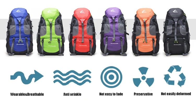 Mochilas de Viagem para as Mulheres Bolsa do Esporte ao ar 50l à Prova Caminhadas Mochila Trekking Livre Escalada Montanhismo Bolsas Caminhada Pacote D50água Men 14 Mochilas escal.