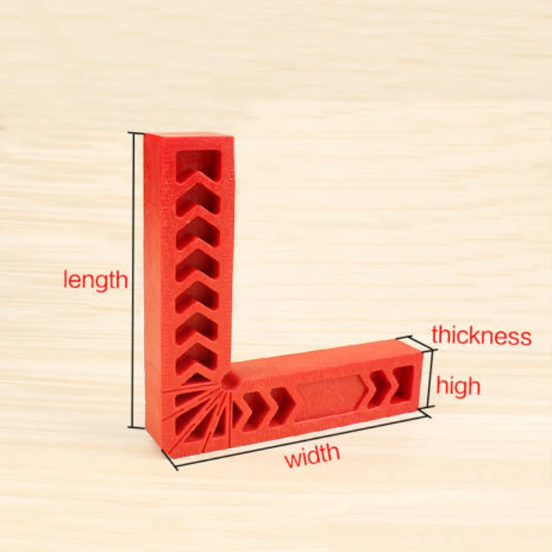 DWZ 4Pcs 90 Degree Plastic L Shape Corner Clamping Square Right Angle Clamps Ruler