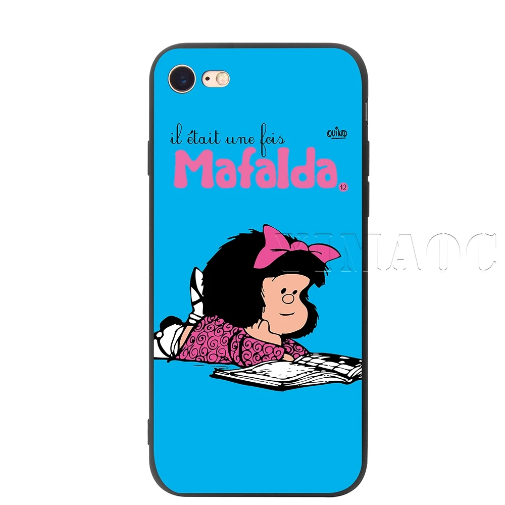 Мягкий силиконовый чехол YIMAOC Mafalda для iPhone 11 Pro XS Max XR X 8 7 6 6S Plus 5 5S SE - Цвет: 8