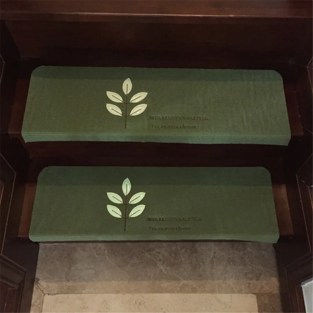 Luminous Visual Stair Pads Anti-slip Noise insulation Floor Area Rug Carpets Green Latex Stairs Decor Warm Stairs Mat Carpets Luminous Visual Stair Pads Anti-slip Noise insulation Floor Area Rug Carpets Green Latex Stairs Decor Warm Stairs Mat Carpets