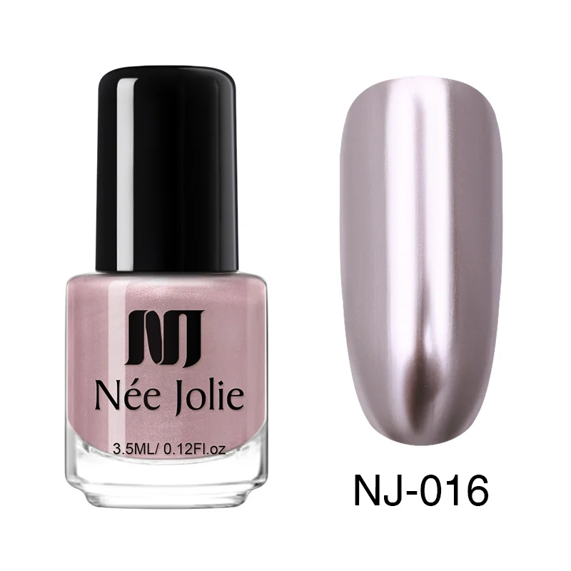 Лак для ногтей NEE JOLIE Pink Series, быстросохнущий, 3,5 мл, 7,5 мл, голографический матовый блеск, зеркальный эффект, лак для ногтей, 18 цветов - Цвет: 3.5ml Mirror-016