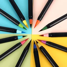 20 цветов/набор, профессиональная кисть для рисования, маркеры для творчества, моющаяся ручка, Мягкая головка, цветной фонтан, водная цветная ручка, наконечник, товары для рукоделия