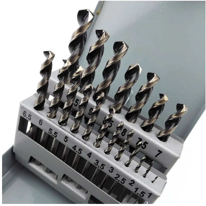 Stanley multi function 19pcs HSS iron box twist drill bit set kits 1 1.5 2 2.5 3 3.5 4 4.5 5 5.5 6 6.5 7 7.5 8 8.5 9 9.5 10 mm Stanley multi function 19pcs HSS iron box twist drill bit set kits 1 1.5 2 2.5 3 3.5 4 4.5 5 5.5 6 6.5 7 7.5 8 8.5 9 9.5 10 mm