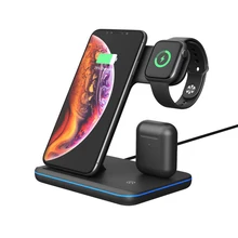 15W Fast Qi Wireless Charger For iPhone X Xs XR 8 Plus Quick Charge 3.0 Fast Charger Dock Stand For Airpods Apple Watch 4 3 2 1