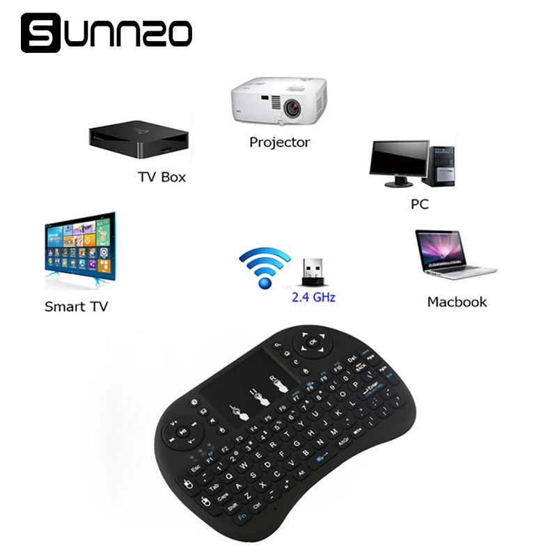 SUNNZO P9 Мини Беспроводная клавиатура Air Mouse USB с дистанционным управлением
