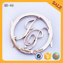 MB66 индивидуальный логотип выгравирован позолоченные круглые металлические таблички