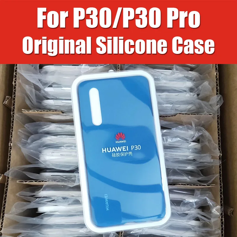Official 100% Soft Silicon Rubber Compatible With Huawei P30 Pro Case Original Brand 4 Corner Protection Liquid Skin