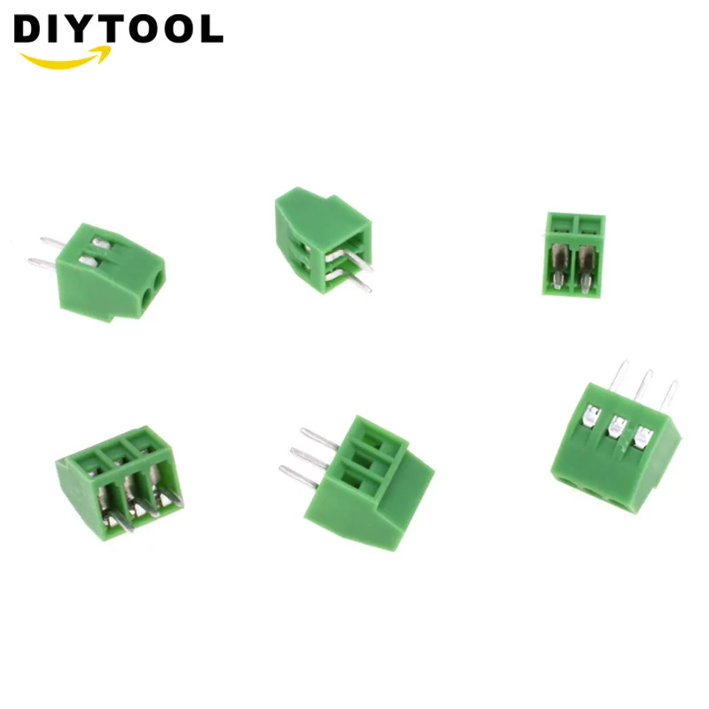 10 шт. kf120-2.54-2P 3P 2,54 мм Шаг прямой контактный pcb Клеммная колодка Разъем 2PIN 3PIN зеленый KF120