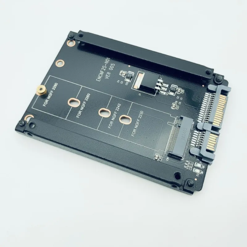H1111Z Add On Card M.2 to SATA M2 to SATA Adapter M2/M.2 Adapter M.2 NGFF B+M Key Metal Case for 2230 2242 2260 2280 M2 SSD