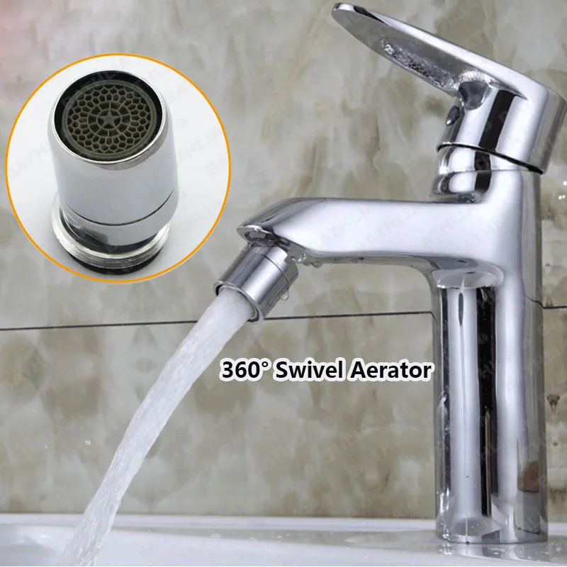 360 degree Swivel Kitchen Basin Faucet Aerator Brass Chrome Faucet Nozzle Water Saving Bubbler