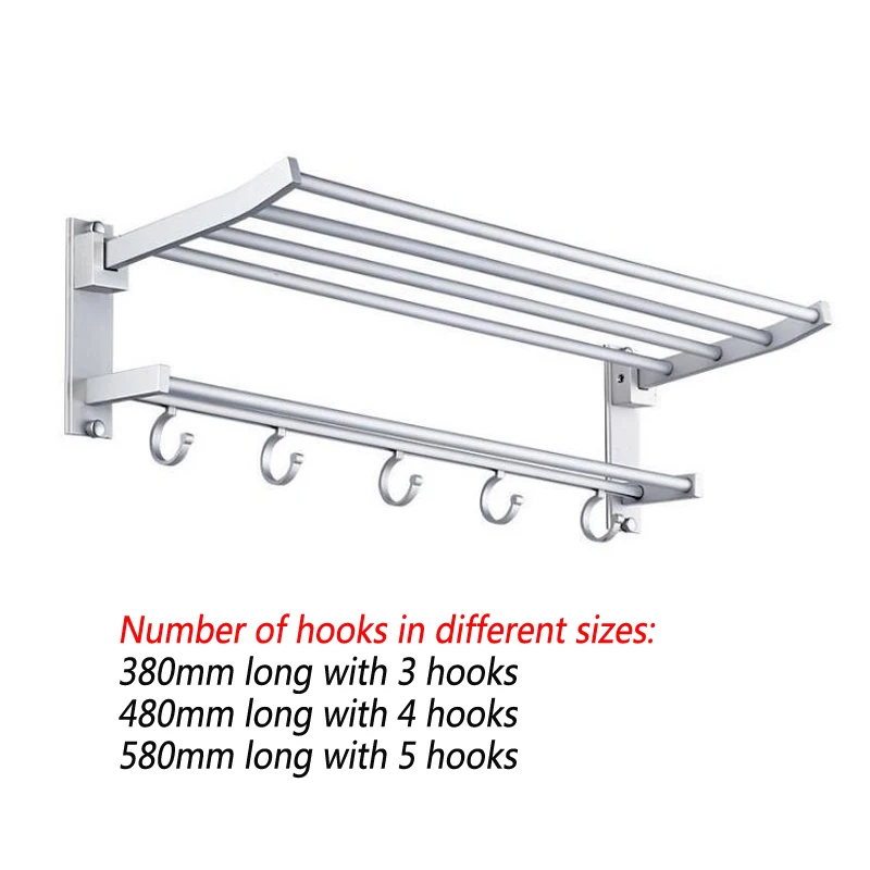 Алюминиевая вешалка для полотенец, 2 слоя, многофункциональная Складная подставка для полотенец, подставка для полотенец, подвеска, 1 шт