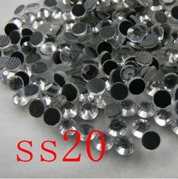 

Clear SS20 1440PCS Crystal DMC HotFix FlatBack Rhinestones hot fix Iron On Rhinestones garment sewing stones