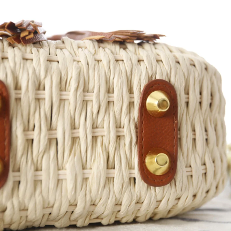 Women INS Popular Handbag Bohemian Bali Rattan Female Beach Straw Bags Vintage Knitted Lady Weave Handmade Shoulder Bag SS0407 (13)