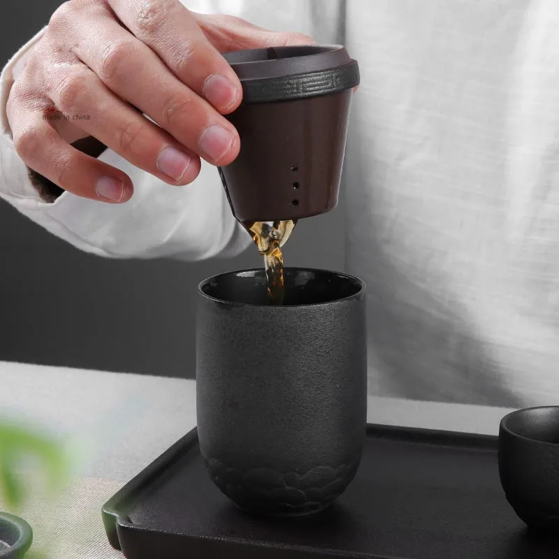 Zen Ceremony Mini Tea Maker Office Portable Travel Quick Cup Kung Zen Ceremony Mini Tea Maker Office Portable Travel Quick Cup Kung Fu Set 1 Teapot 2 Teacups Ceramic Co Pottery Pot In Teaware Sets From Home