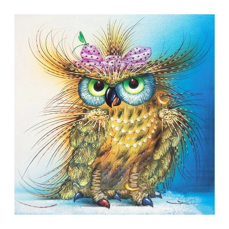 Needlework 3D DIY Diamond Painting Cross Stitch Owl Diamond Embroidery Pattern Pictures Beadwork Kits Wall Stickers