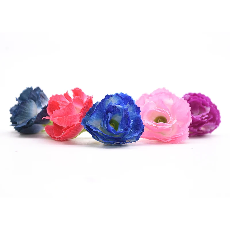 

30pcs 3cm Handmade Peony Flowers Artificial Silk Flower Head 5 Colors for Wedding Home Decor DIY Craft Wreath Decoration Supply
