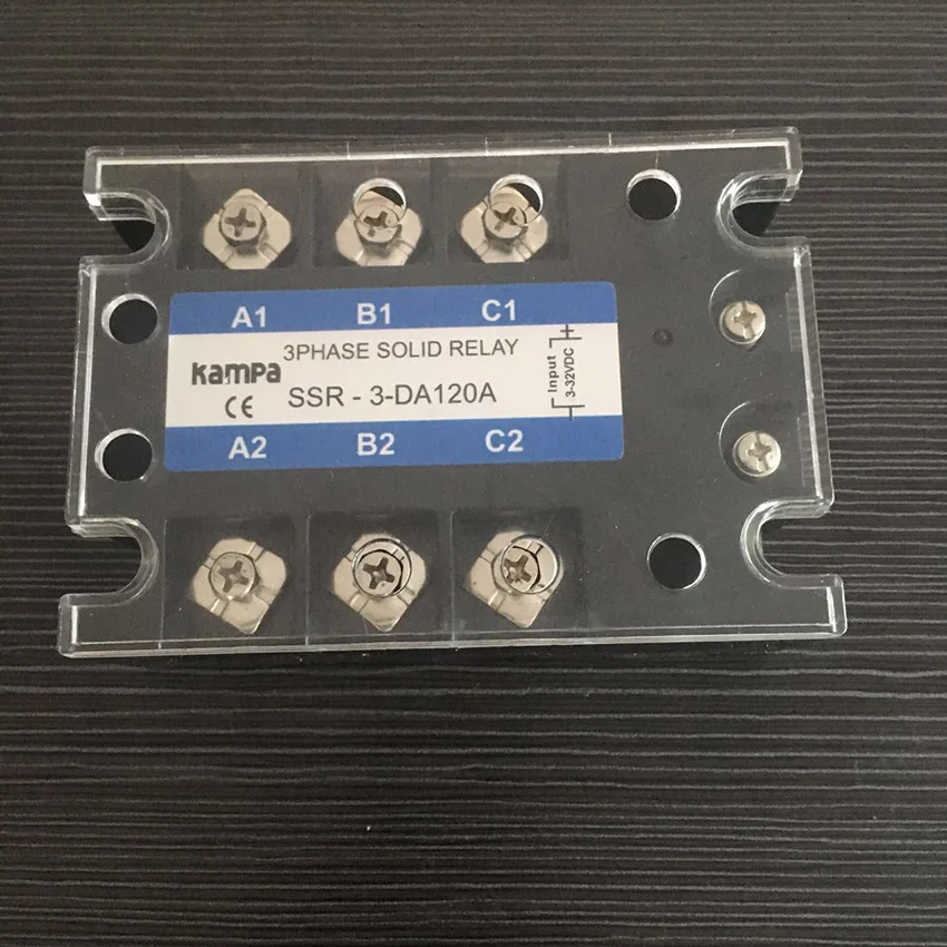 TSR 120DA Three Phase Solid State Relay DC Control AC Input 3 32VDC