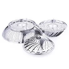 Телескопическое складывание из нержавеющей стали, пароварка для фруктов лотоса