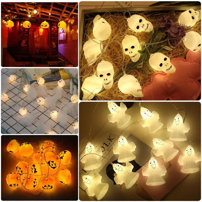 

2018 New 1 Set Pumpkin 16 LED String Lights Halloween Decoration Lights Halloween Home Decoration Accessories DIY Party Props