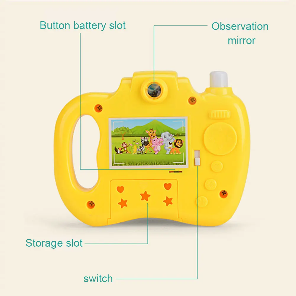 Детская камера игрушки забавные дети пластик портативный легко работать моделирование мультфильм животных подарки умный свет проекции