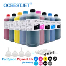 9x1000 мл пигментные чернила для заправки для Epson 3800 3850 3880 3890 SureColor P600 P607 P608 P800 чернила для принтера пигментные чернила для Epson
