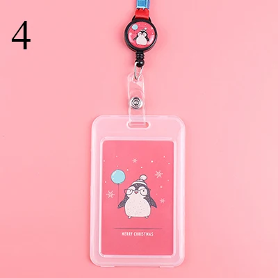 Cute Cartoon Cat Transparent Card ID Badge Holder Kawaii Dogs Retractable Badge Buckle Name Tag Card Holder For Gifts - Цвет: 4