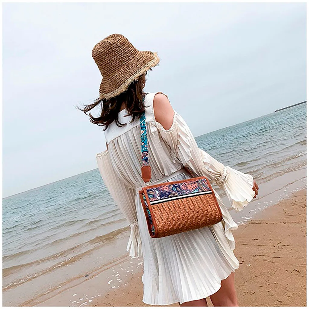 

Handbag Fashion Retro Purse Bucket Straw Bag Casual Pearl Ladies Bags Zipper Bags Cute Bear Purse Designer Bag Women