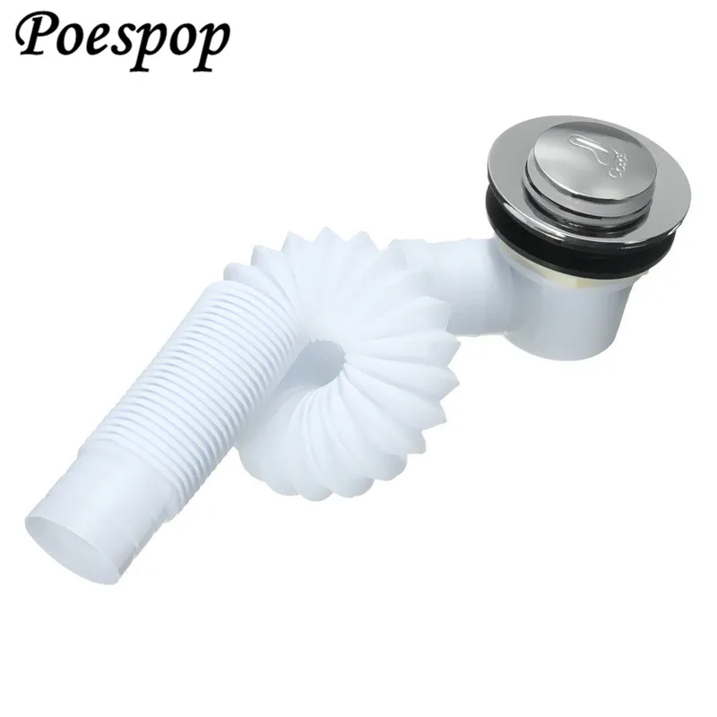 POSEPOP Zinc Alloy Drain Bath Basin Overflow Hole Sink Tap Push Button