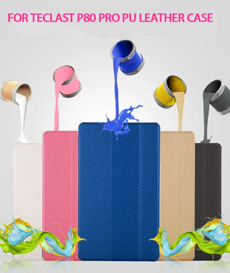 

For teclast p80 pro Table PC 8" PU Leather Case Protective Cover Case